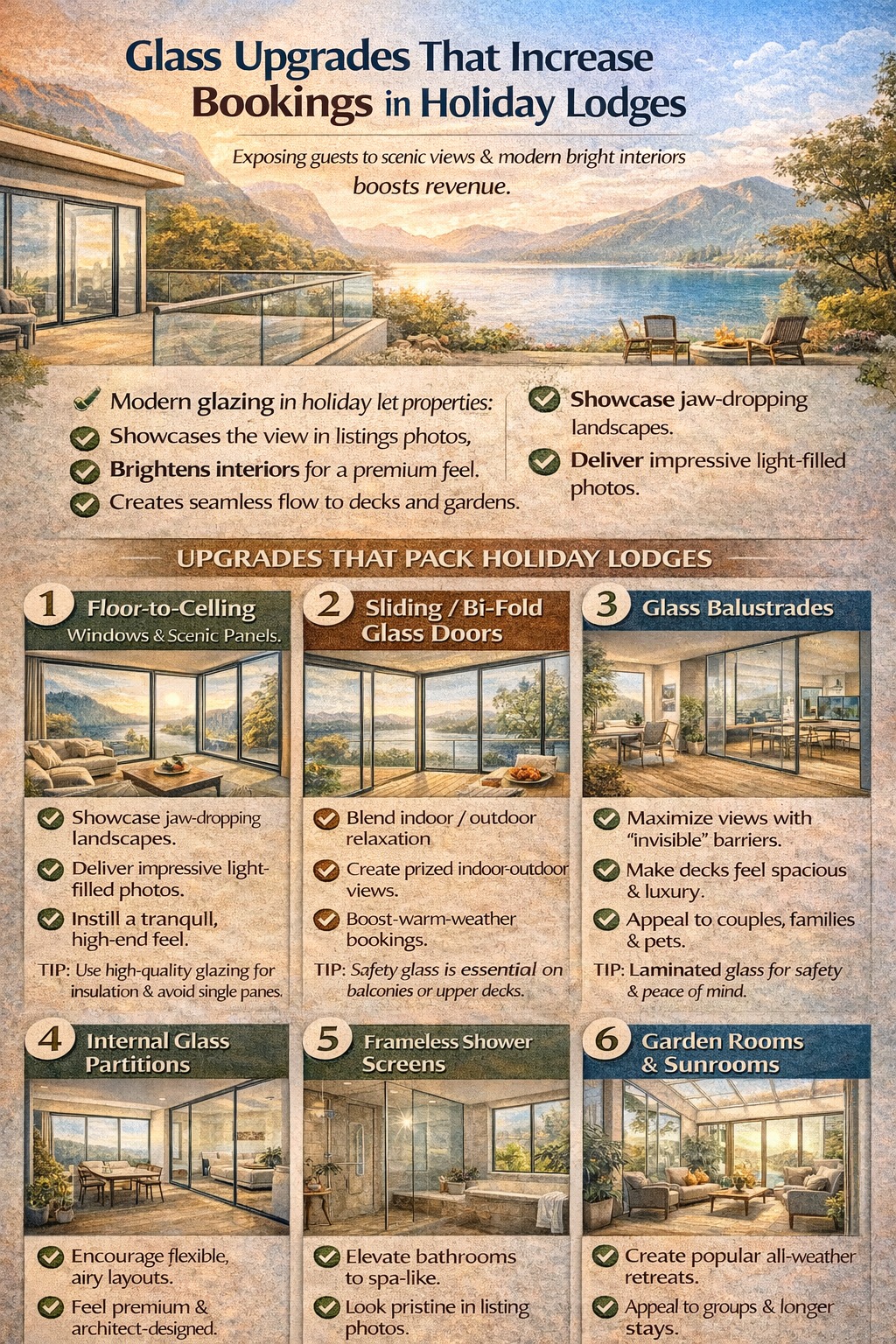 Glass Upgrades That Increase Bookings in Holiday Lodges